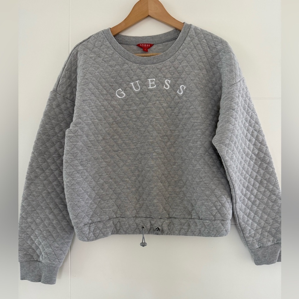 Guess Quilted Sweatshirt, size large.